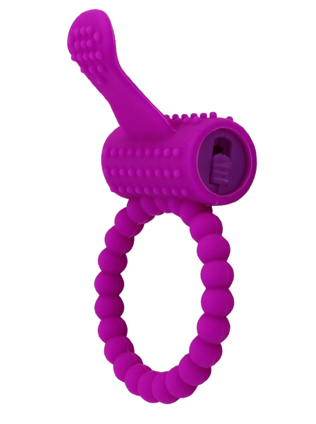 ANNEAU VIBRANT VIOLET SILICONE AVEC LANGUE PICOT
