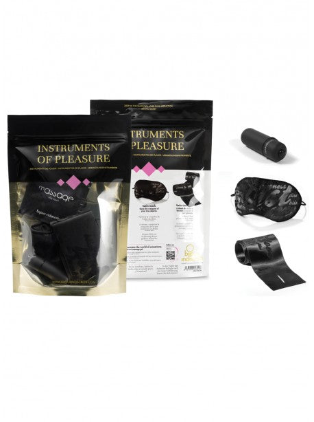 Coffret Masque, stimulateur& Lien Sensuel – Noir