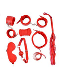 ENSEMBLE BONDAGE ROUGE 10 Pièces