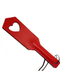 PADDLE EN CUIR COEUR ROUGE